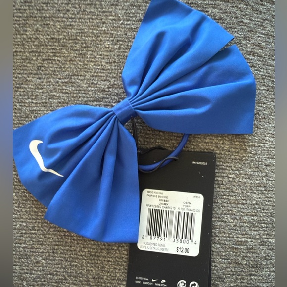 NWT Nike Royal Blue Hair Bow Accessory - Picture 1 of 2